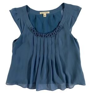 Banana Republic Silk Ruffle Blouse Shirt